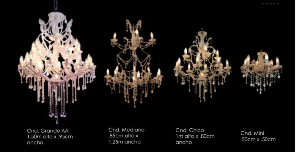 Renta modelos de Candiles